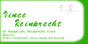 vince reinprecht business card